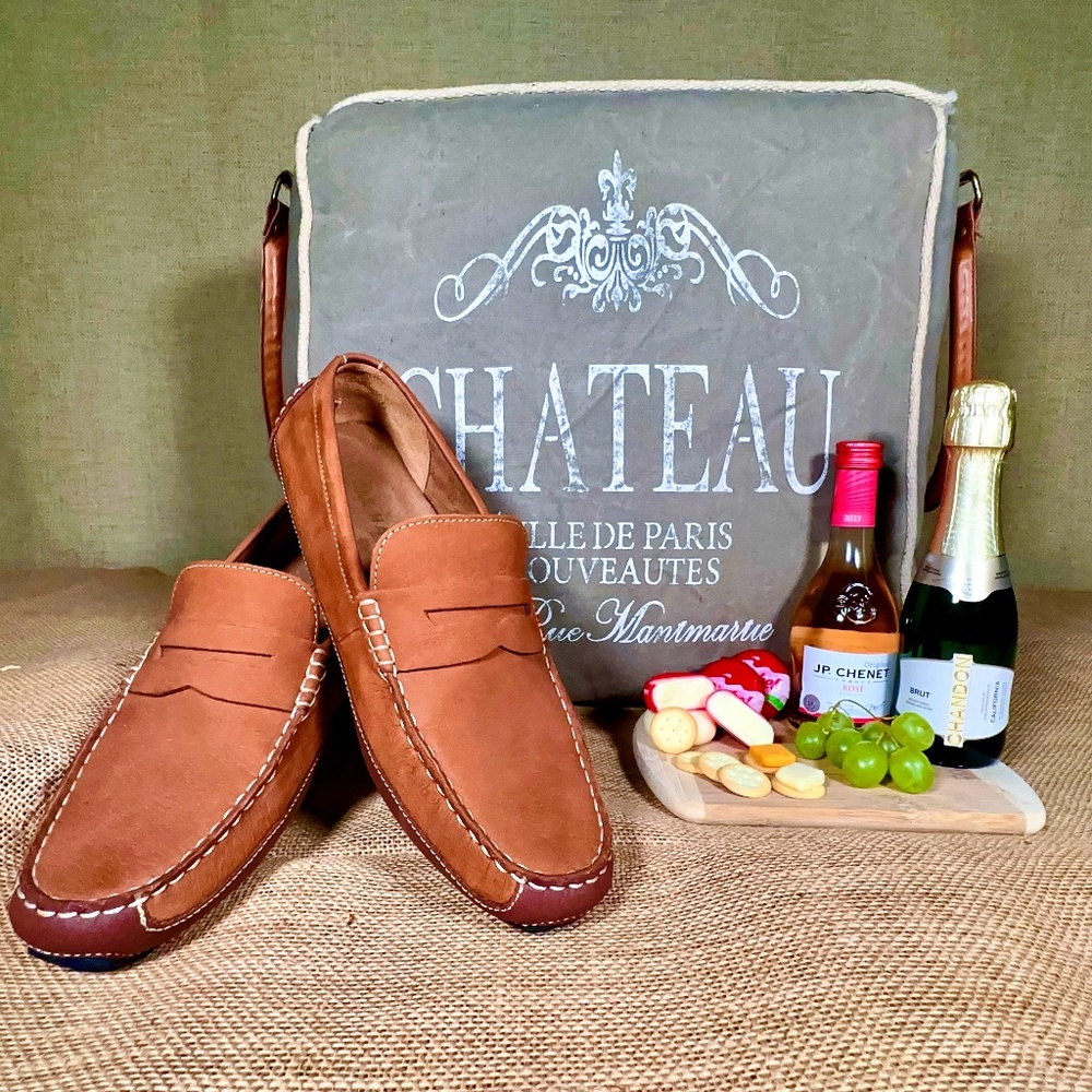 ⭐️ ⭐️ ⭐️ ⭐️ ⭐️ Slip-on Driver Penny Loafer; British Tan Leather; Comfy & Stylish
